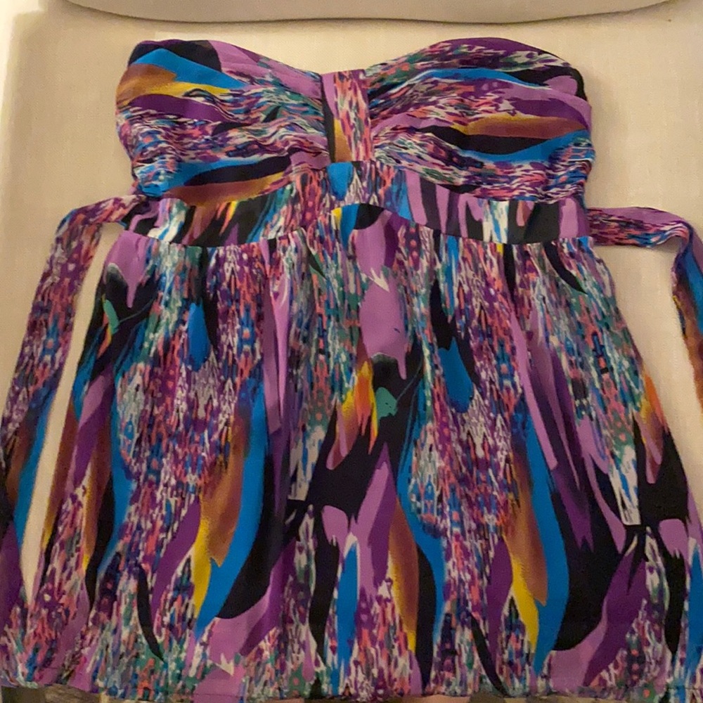 Pura Vida strapless sweetheart neck top